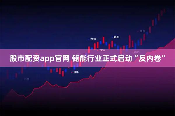 股市配资app官网 储能行业正式启动“反内卷”